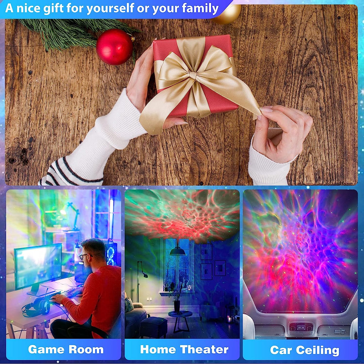 Astronaut Galaxy Projector Night Light, Star Projector for Kids Room Decor